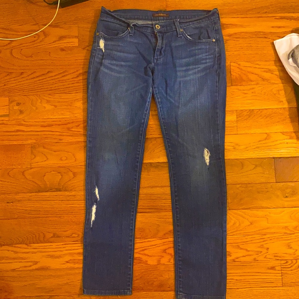 James Jeans Straight Leg Denim! Slight distressed style!